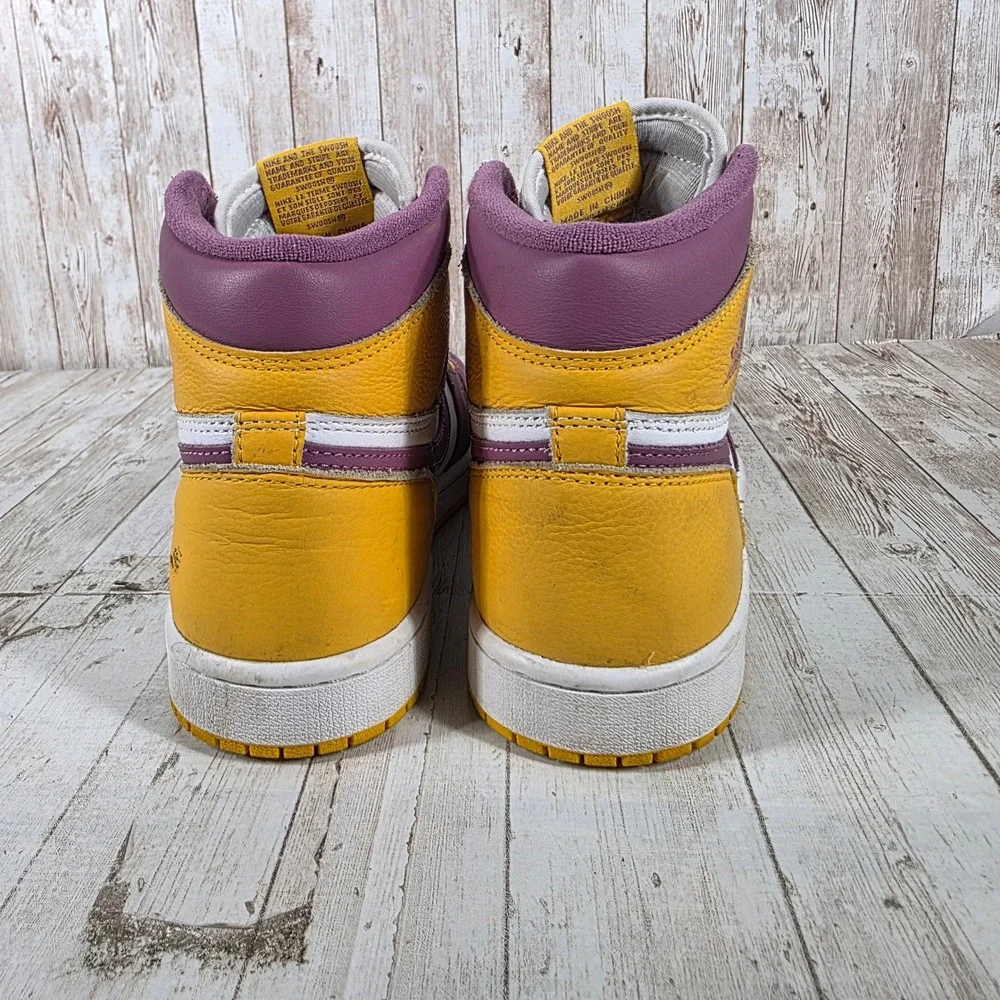 Air Jordan 1‎ Retro High OG Brotherhood Gold Purple 555088-706 Mens Size 8